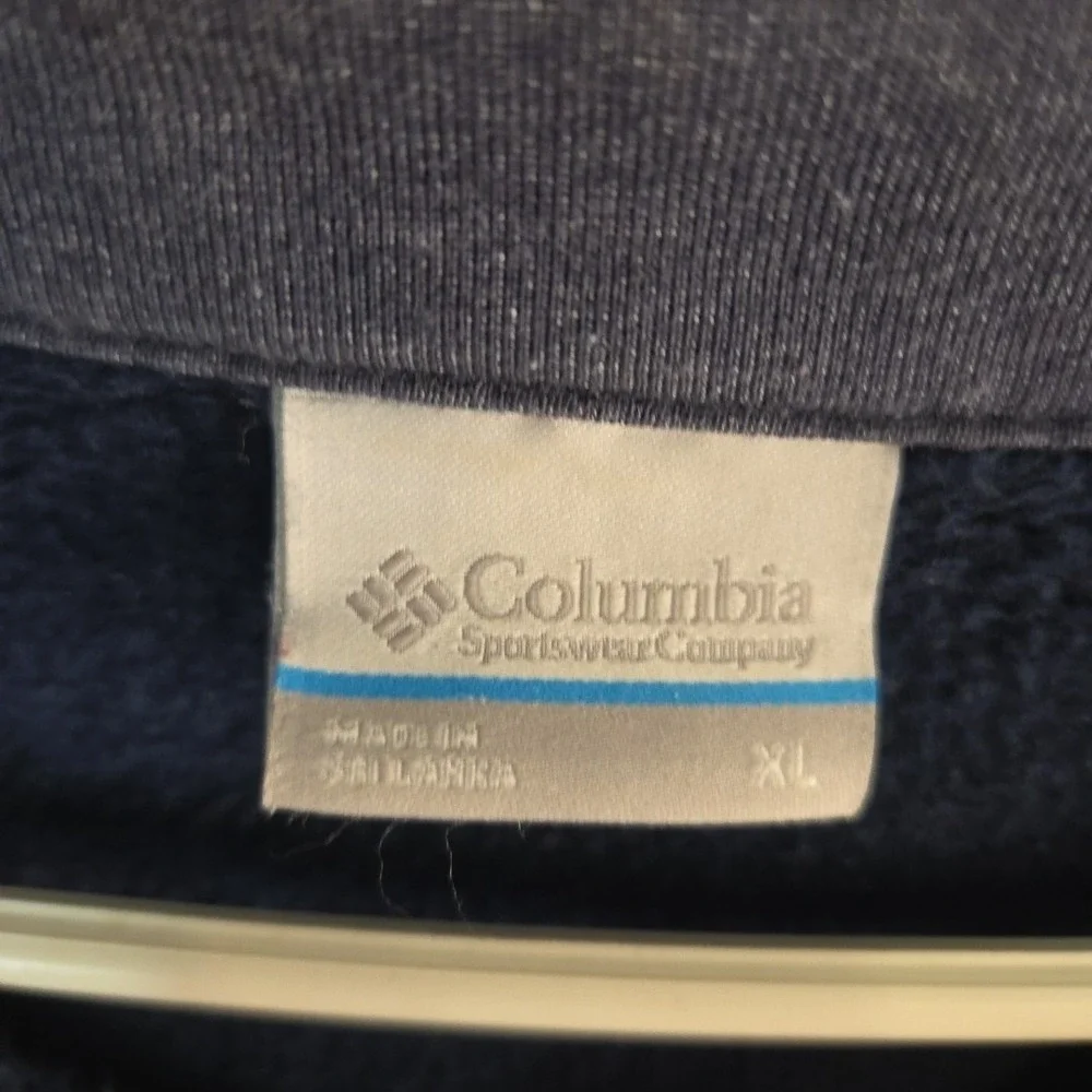 Columbia Men's‎ Size XL Blue Quarter 1/4 Zip Pullover Fleece Sweater Warm Winter